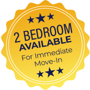 2 Bedroom units Available for Immediate Move-In